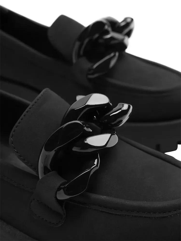 Black Bow Detail Loafers, , large image number 6