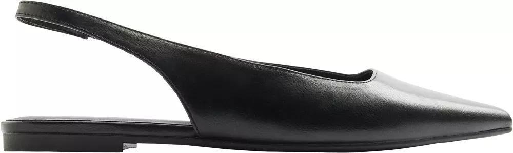 Black Open Heel Ballerinas, , large image number 1