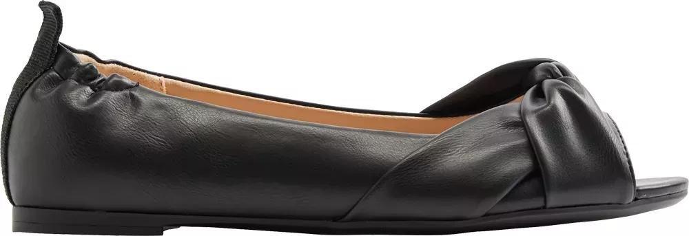 Black Knot Detailed Open-Toe Ballerinas, , large image number 1