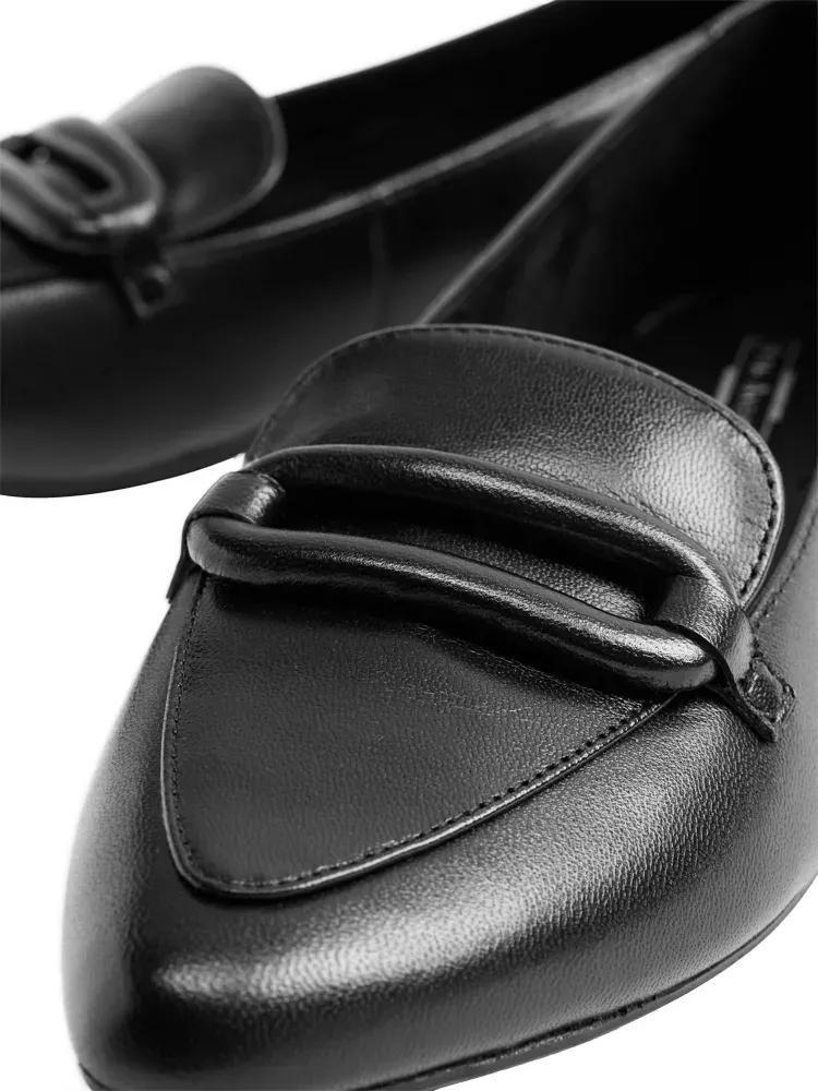 5th Avenue - Black Comfort Loafer Slip On Flats