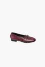 Graceland - Dark Red Loafers With Animal Embossing, Women