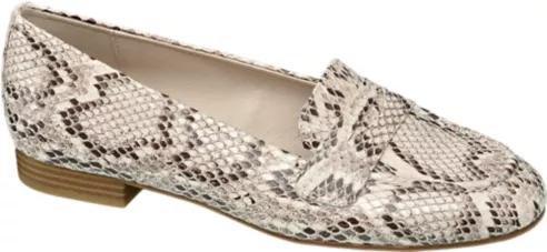 Grey Animal Print Pattern Loafers, Women, , large image number 2