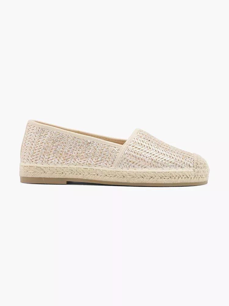 Beige Woven Espadrilles, , large image number 0