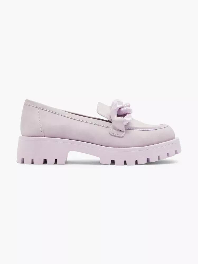 Purple Chunky Chain Loafers, , large image number 0