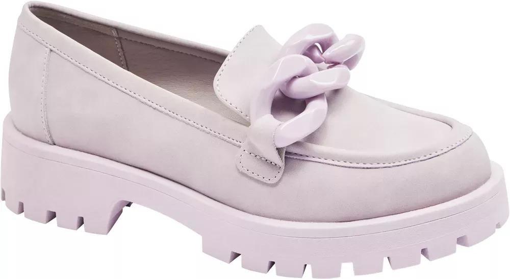 Purple Chunky Chain Loafers, , large image number 1