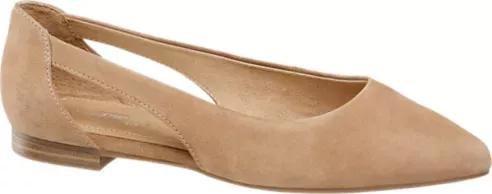 Brown Leather Ballerinas With Cutouts, Women, , large image number 2