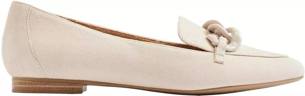 Beige Leather Flat Loafers, , large image number 2