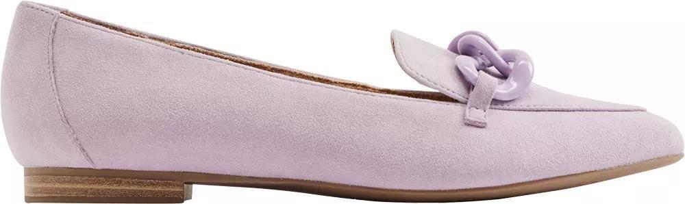 Purple Leather Flat Loafers, , large image number 2