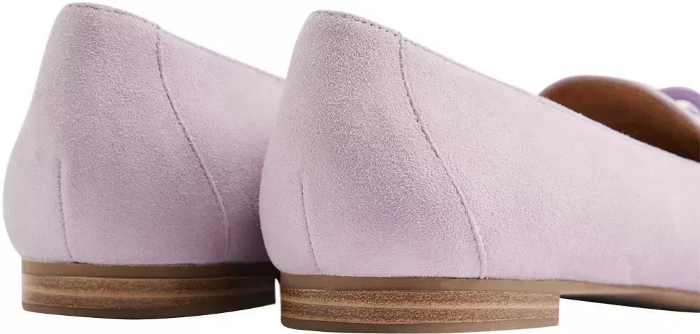Purple Leather Flat Loafers, , large image number 5
