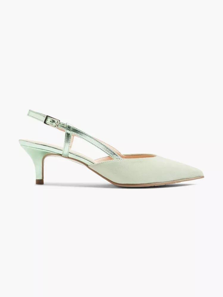White Panelled Slingback Heel, , large image number 0