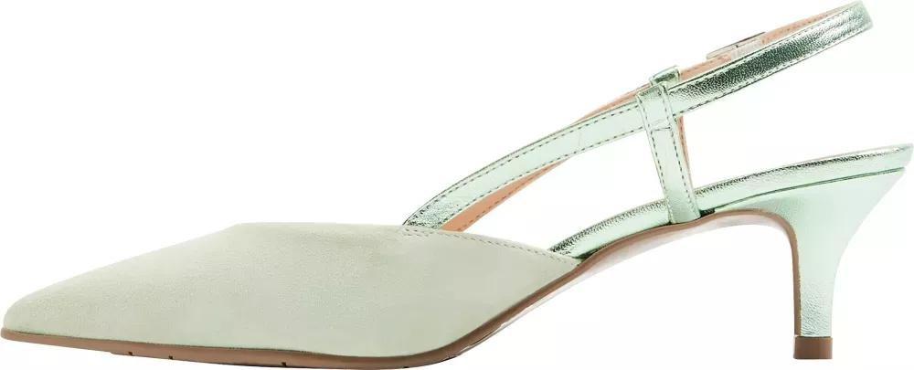 White Panelled Slingback Heel, , large image number 3