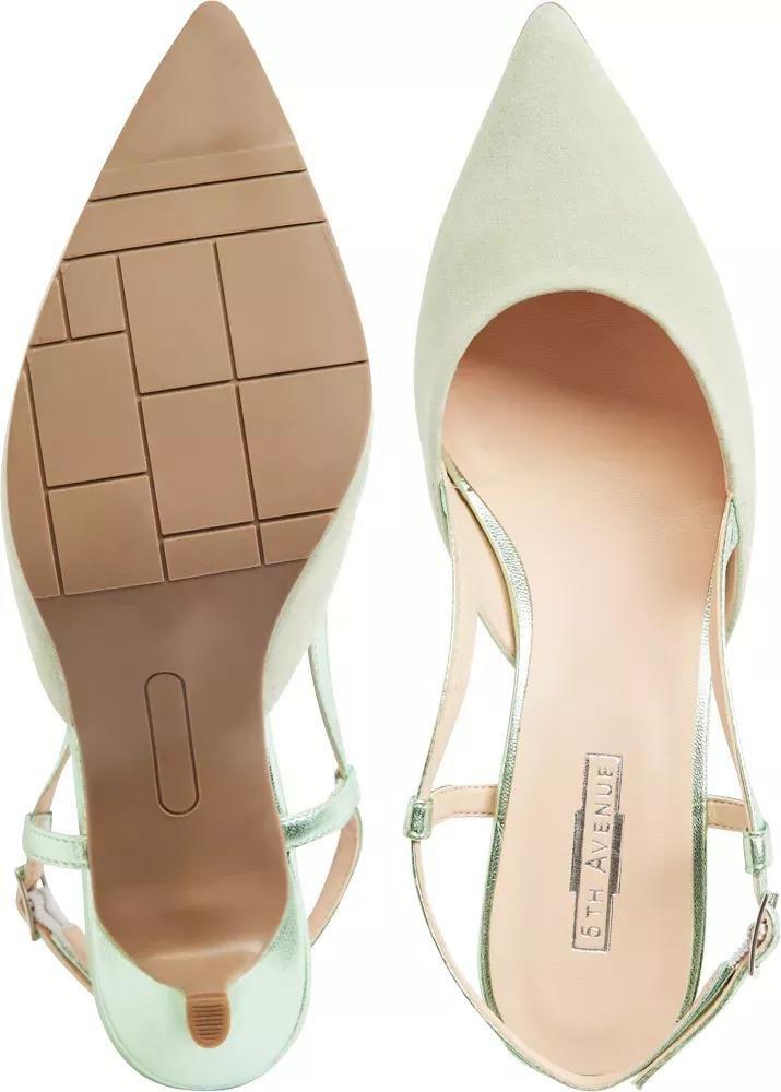 White Panelled Slingback Heel, , large image number 4