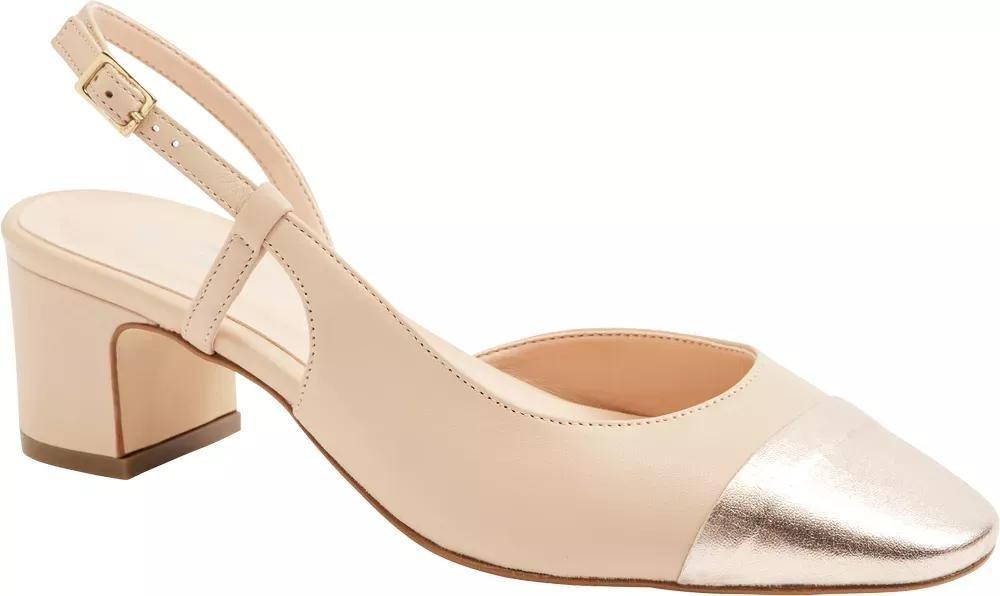 Beige Leather Ballet Flats, , large image number 1