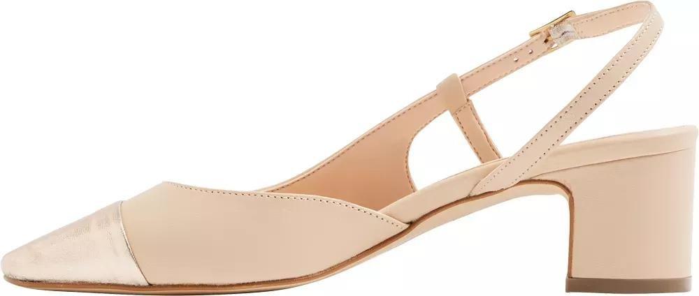 Beige Leather Ballet Flats, , large image number 3