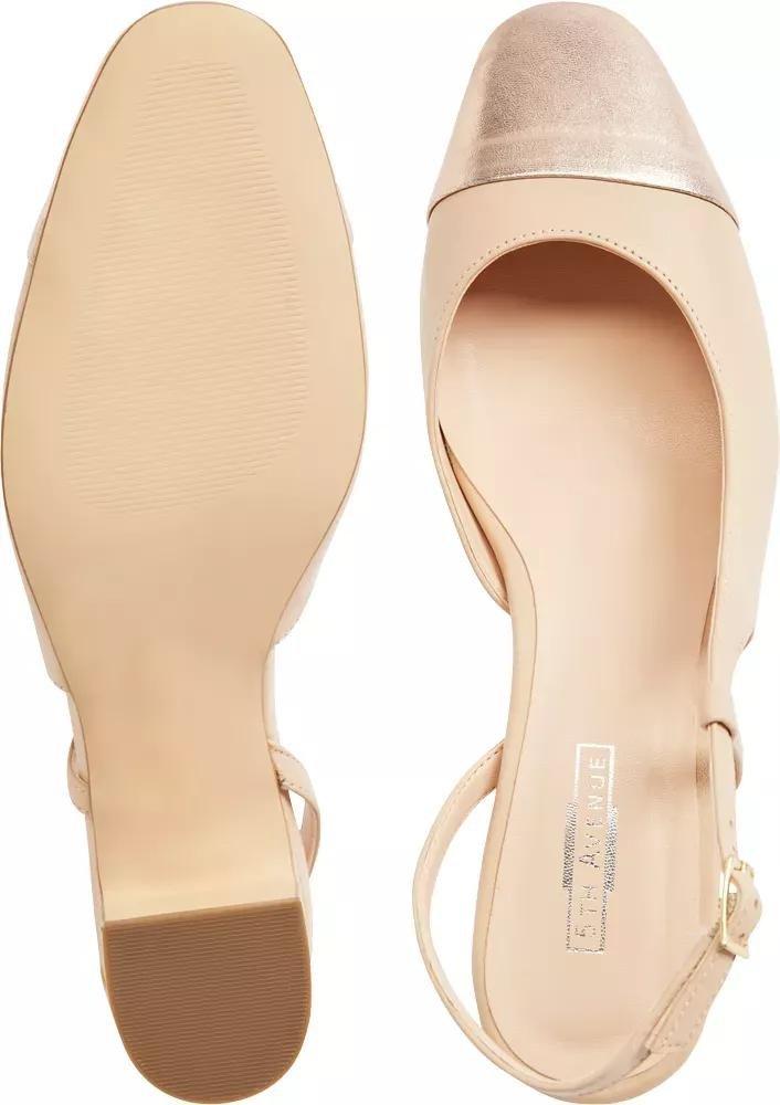 Beige Leather Ballet Flats, , large image number 4