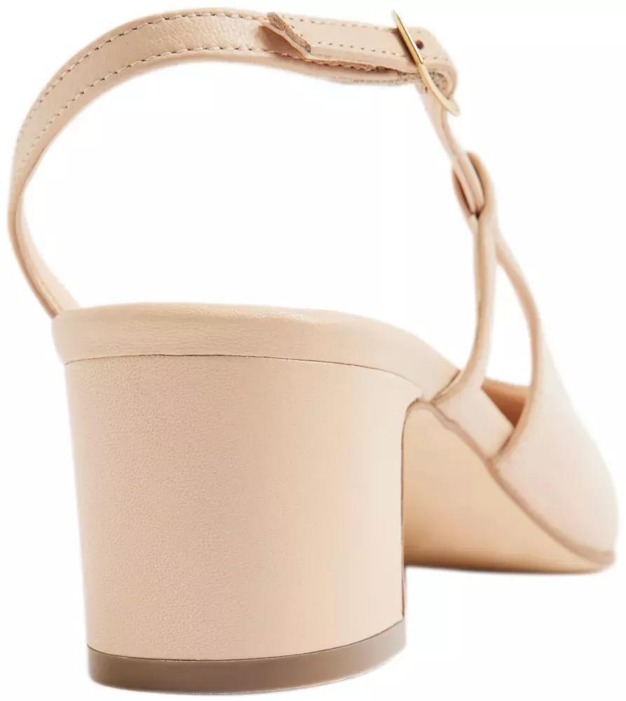 Beige Leather Ballet Flats, , large image number 5