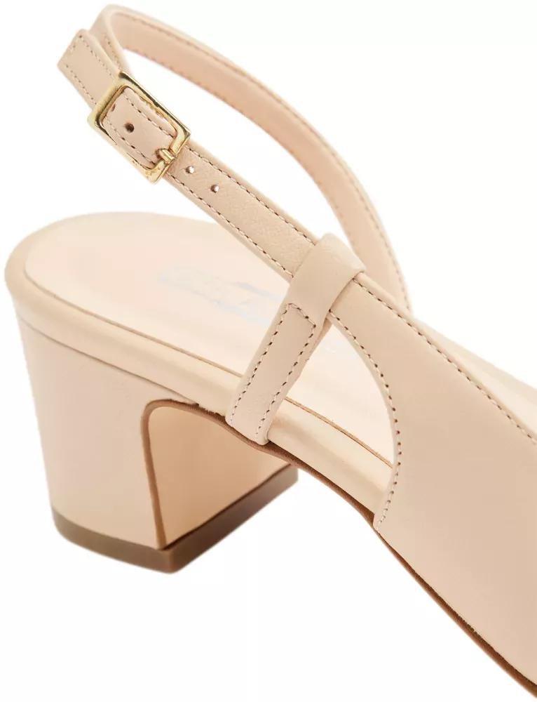 Beige Leather Ballet Flats, , large image number 6