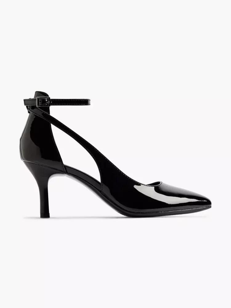 Black Ankle Strap Heels, , large image number 0