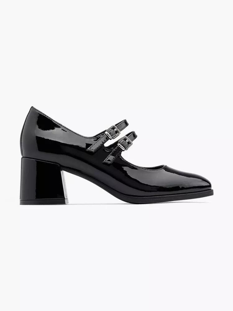 Black Strap Detail Heels, , large image number 0