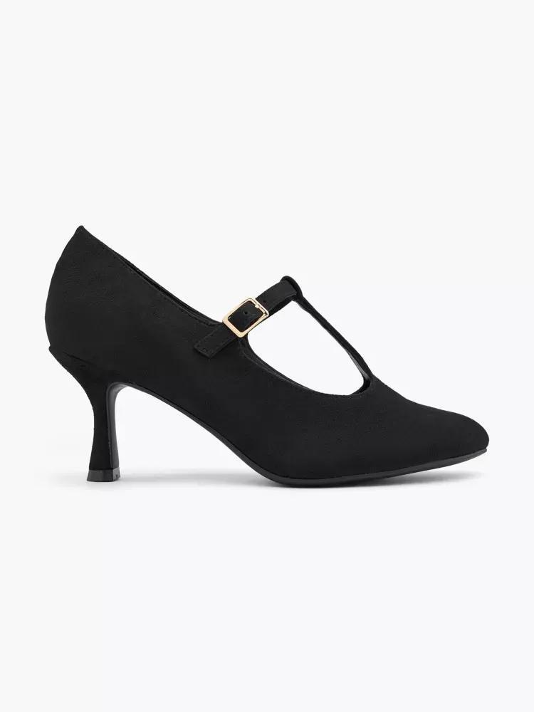 Black strap Heel Pumps, , large image number 0