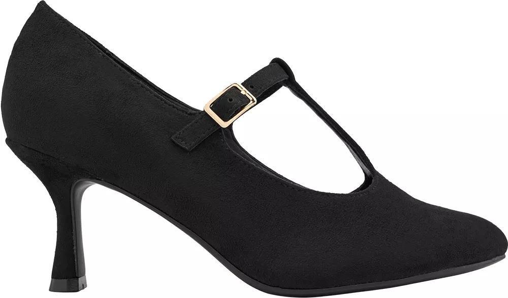 Black strap Heel Pumps, , large image number 1