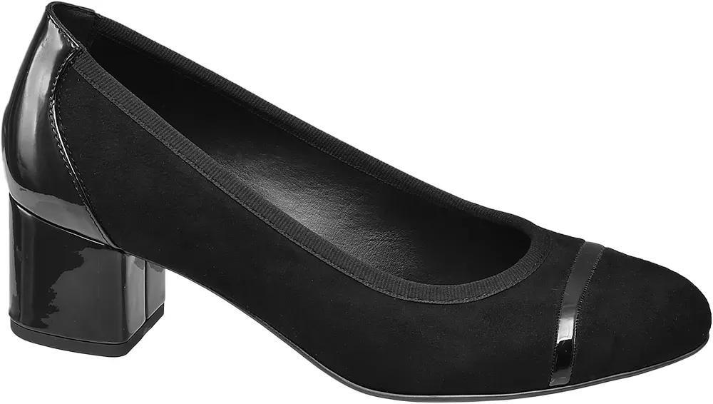 Black Block Heeled Mules, , medium
