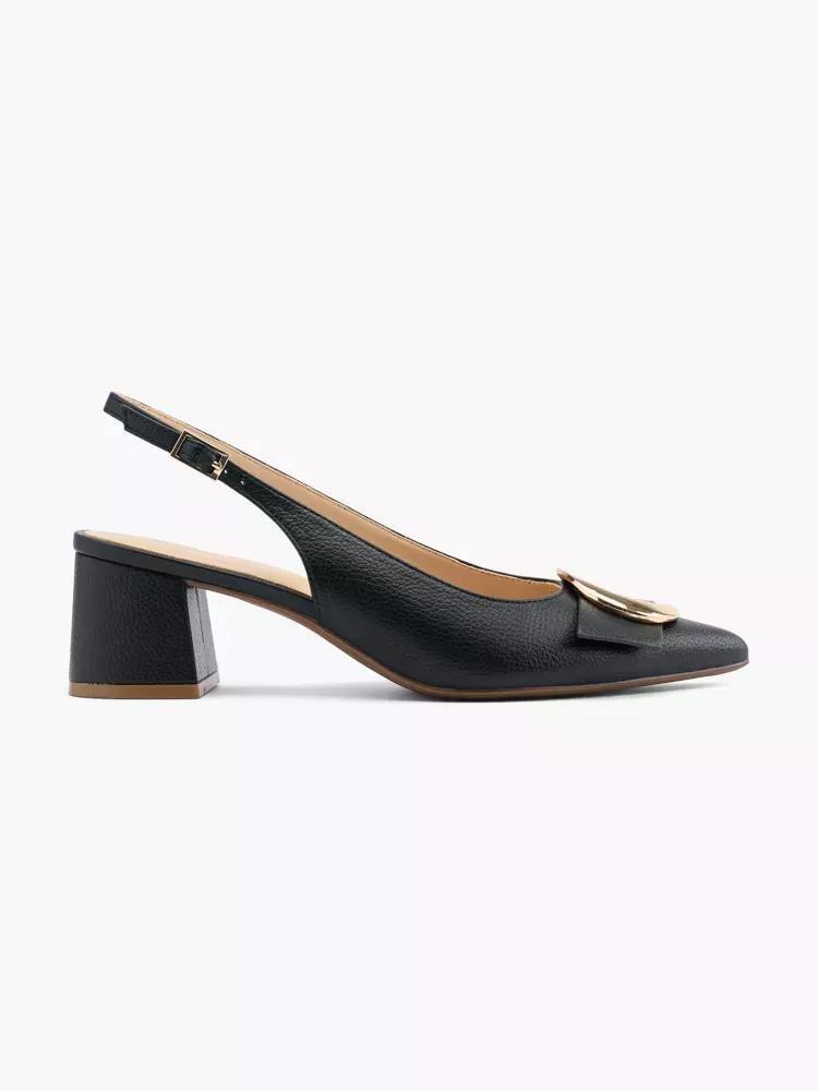 Black Ankle Strap Pumps, , large image number 0