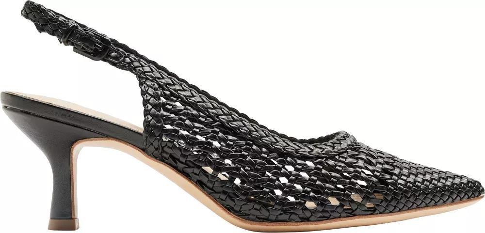 Black Woven Sling Back Heel, , large image number 2