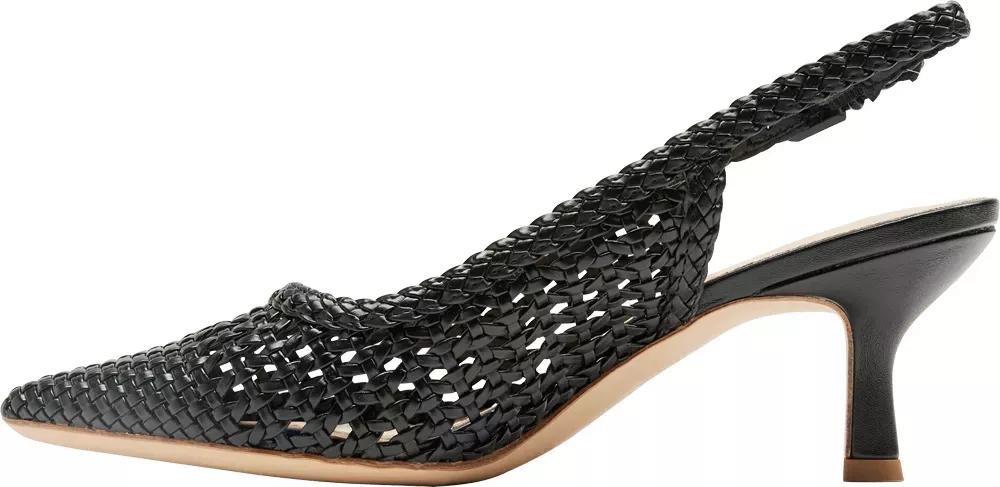 Black Woven Sling Back Heel, , large image number 3