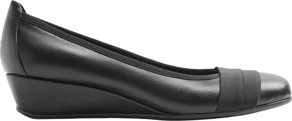 Black Wedge Heel Ballerinas, , large image number 2