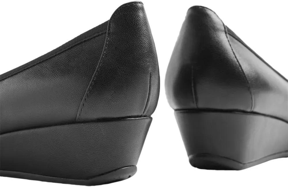 Black Wedge Heel Ballerinas, , large image number 5