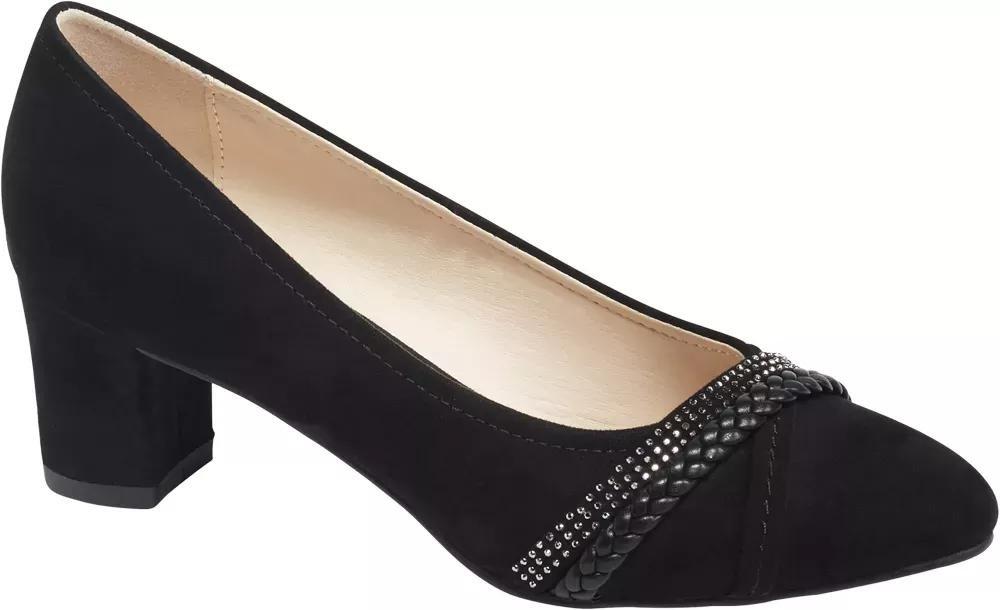 Black Pointed Toe Pumps, , large image number 1