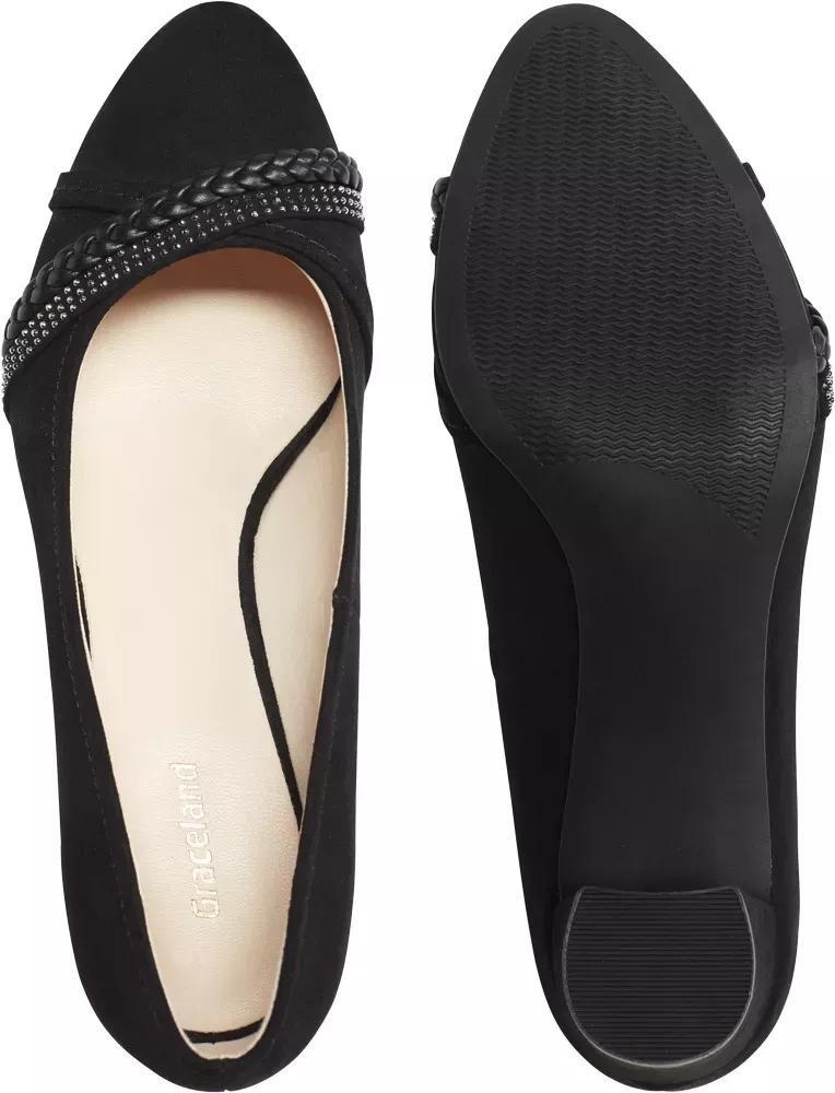 Black Pointed Toe Pumps, , large image number 4