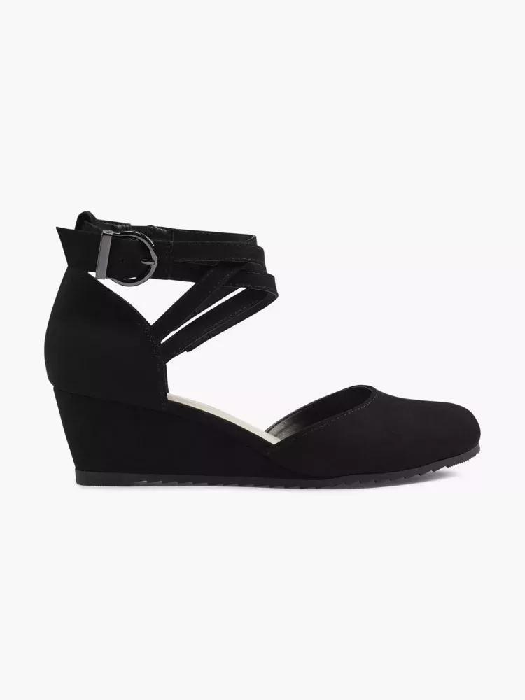 Black Wedge Pumps, , large image number 0
