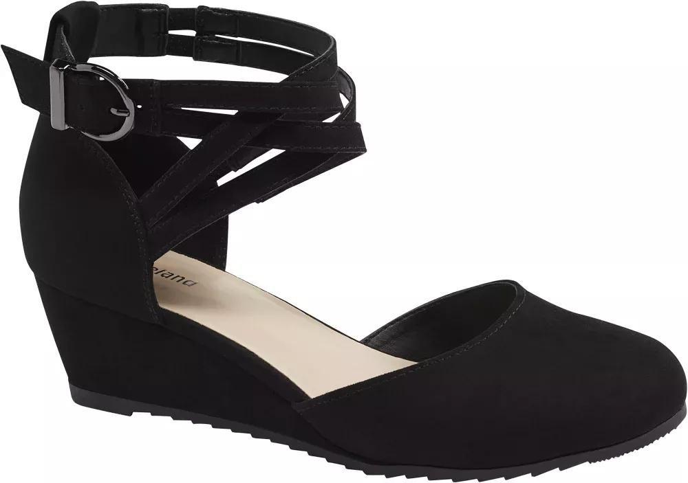 Black Wedge Pumps, , large image number 1