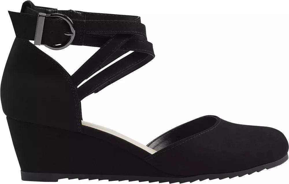 Black Wedge Pumps, , large image number 2