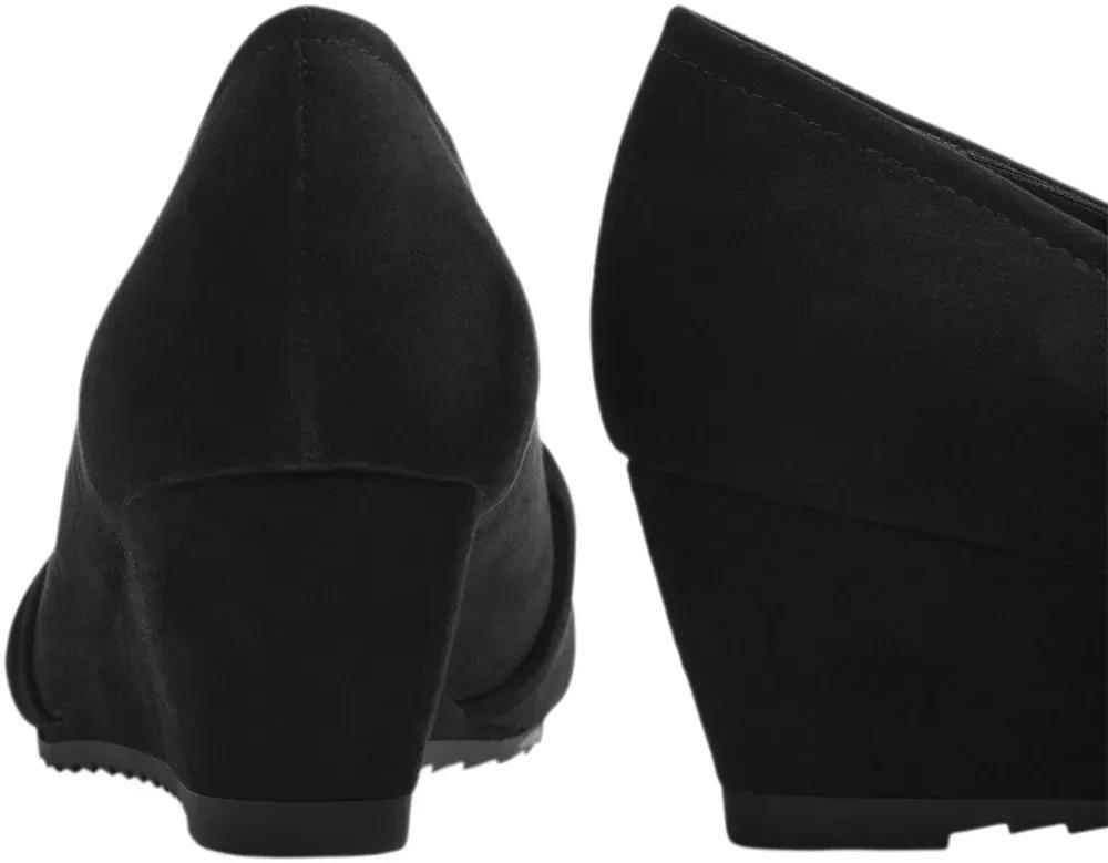 Black Wedge Pumps, , large image number 5