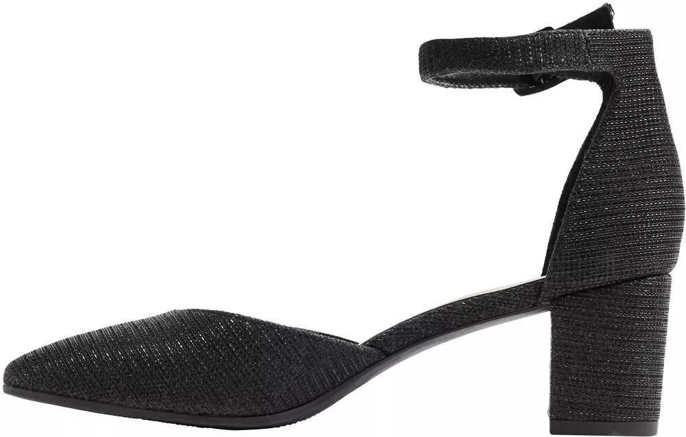 Black Ankle Strap Block Heels, , large image number 3