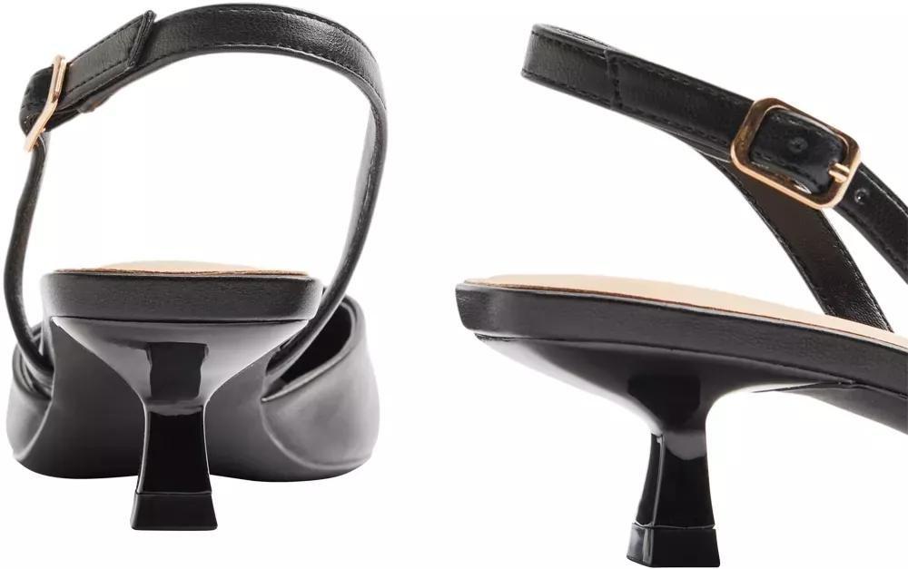 Black Slingback Heels, , large image number 5