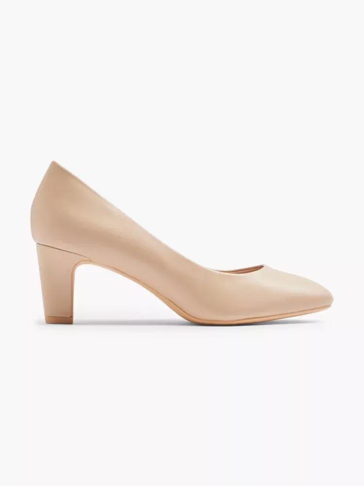 Beige Pointed Toe Heels, , large image number 0