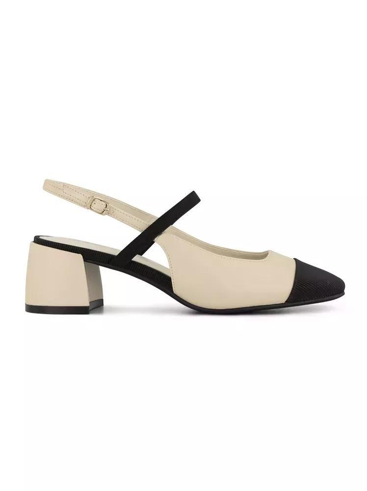 Beige Slingback Pumps, , large image number 0