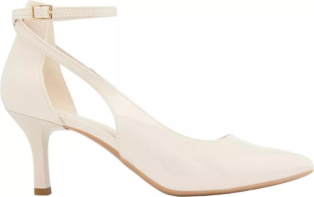 White Ankle Strap Heels, , large image number 1