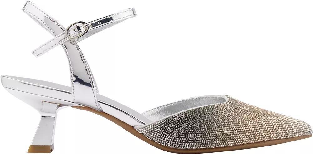 Silver Ankle Strap Heels, , large image number 1