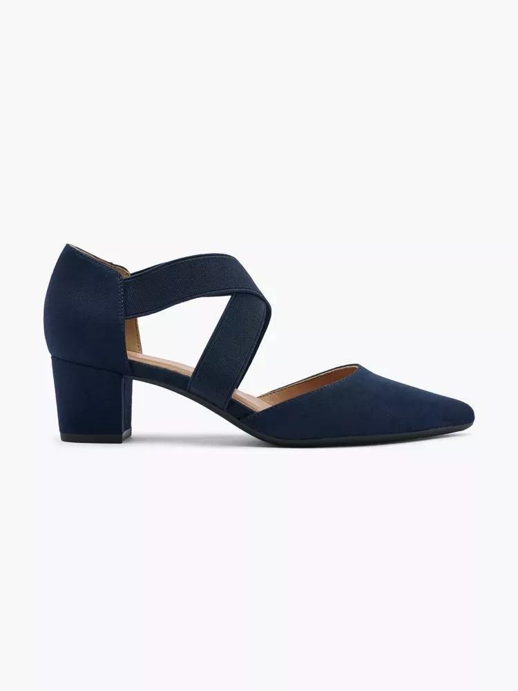 Navy Slip-On Pumps, , large image number 0