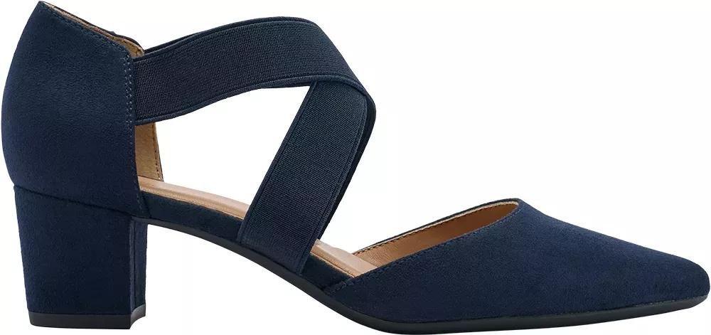 Navy Slip-On Pumps, , large image number 1