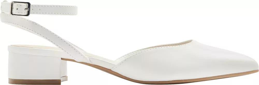 White Ankle Strap Pumps, , large image number 2