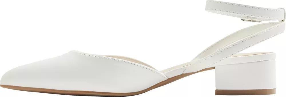 White Ankle Strap Pumps, , large image number 3