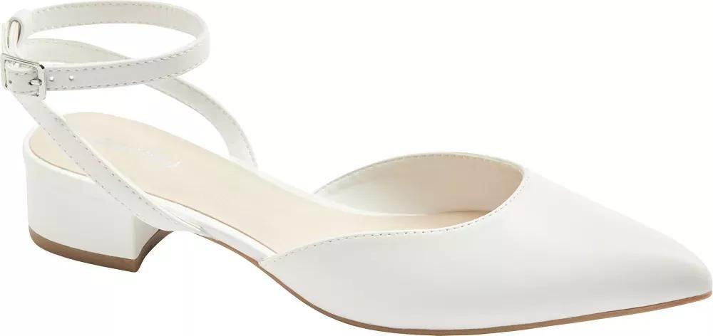 White Ankle Strap Pumps, , large image number 7