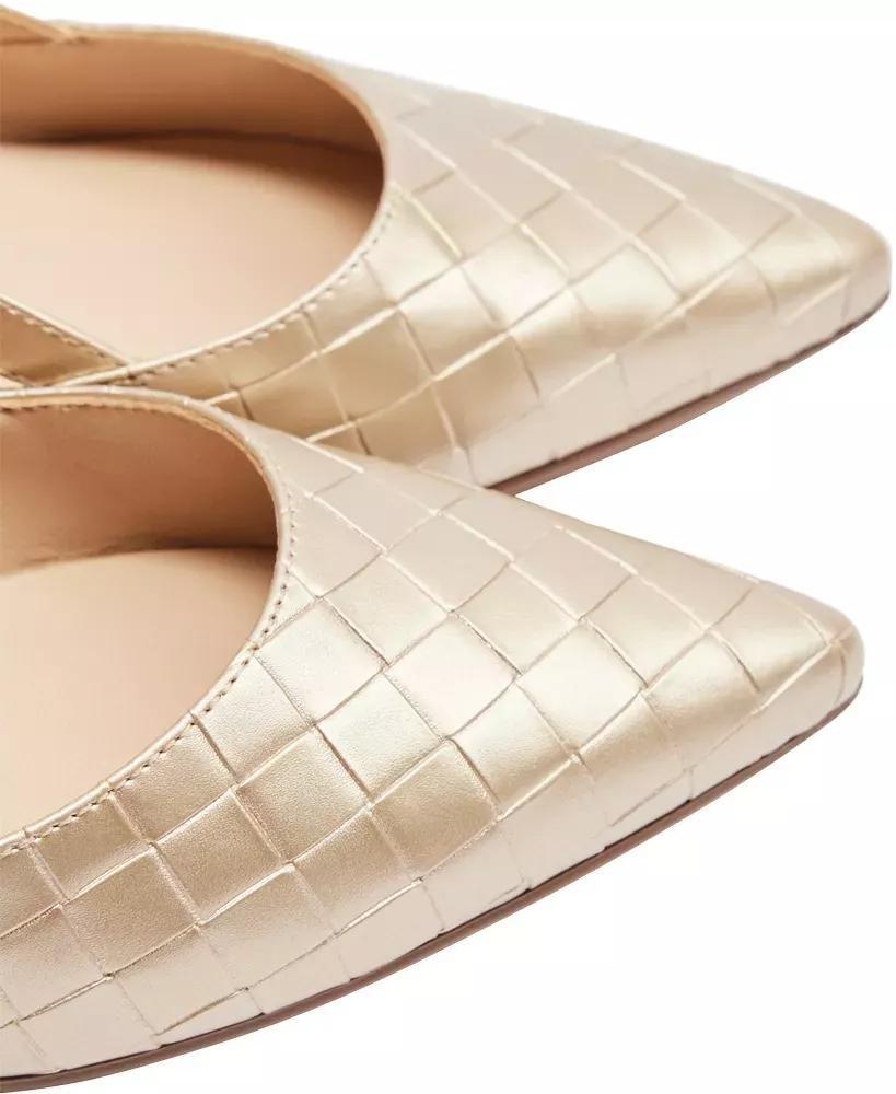 Beige Slingback Block Heels, , large image number 6