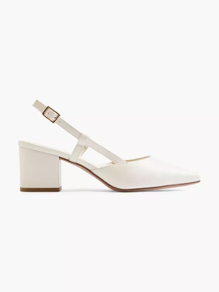 White Slingback Heels, , large image number 0